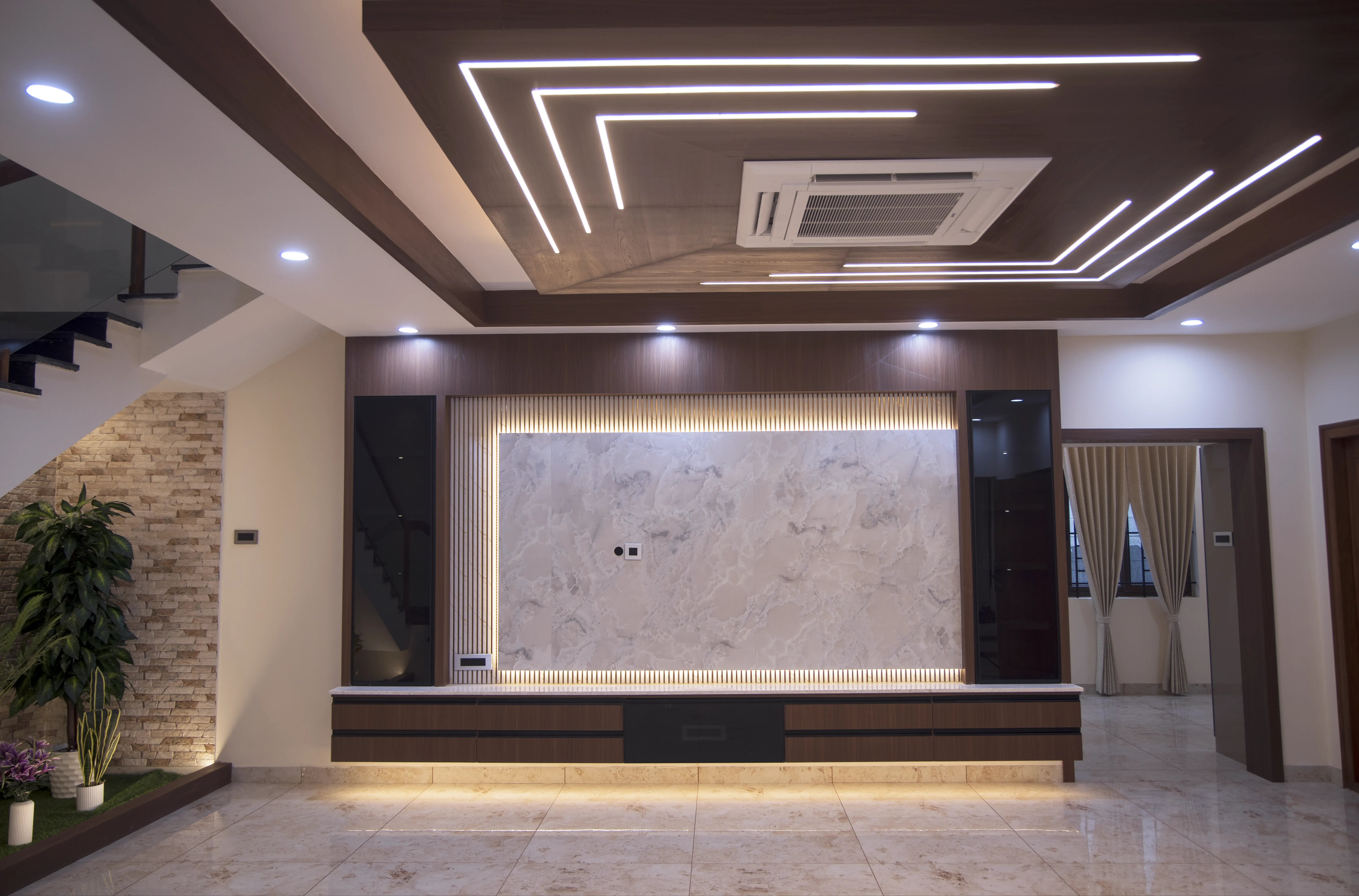 Well-lit, spacious apartment interior at The Address